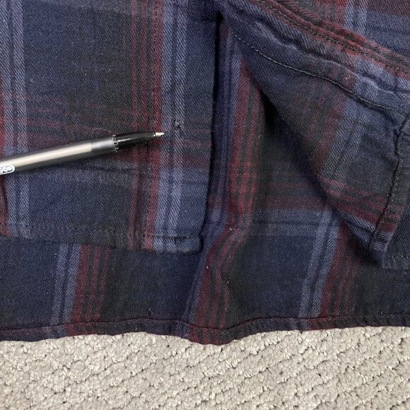 Ralph Lauren Denim & Supply Flannel Shirt Men's XXL Plaid Black Red Button Down - Picture 7 of 15